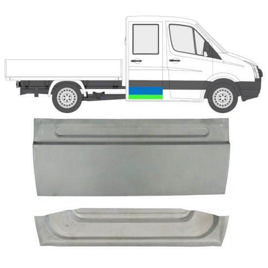 Reparaturblech hintere Tür für Volkswagen Crafter 2005-2017 / Links = Rechts (symmetrisch) / Satz 14126