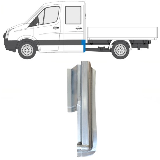 Reparaturblech Ecke hinten für Volkswagen Crafter 2005-2017 / Rechts 15509
