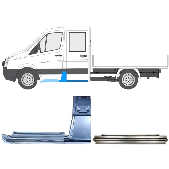 Reparaturblech-Set für Volkswagen Crafter 2005-2017 / Links / 15528