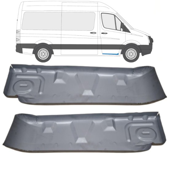 Reparaturblech für Trittstufe für Volkswagen Crafter 2005-2017 / Links+Rechts / Satz 15544