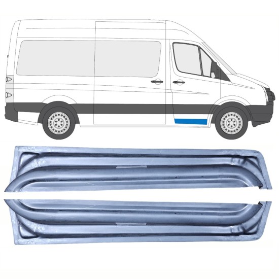 Reparaturblech innere vordere Tür für Volkswagen Crafter 2005-2017 / Links+Rechts / Satz 17058