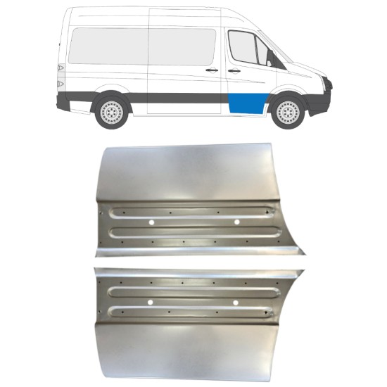 Reparaturblech vordere Tür für Volkswagen Crafter 2005-2017 / Links+Rechts / Satz 15496