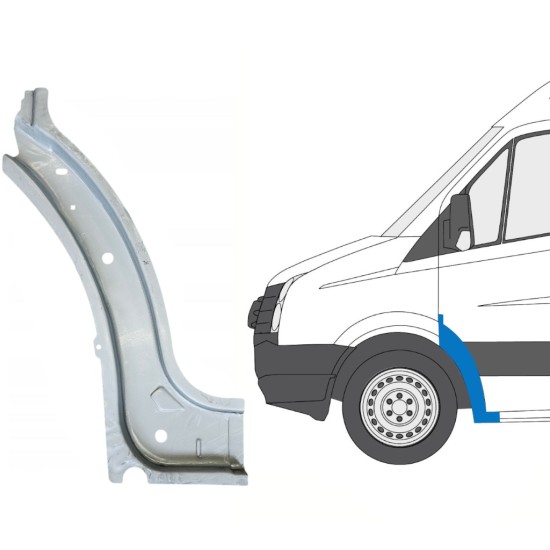 Reparaturblech innenvorderer Kotflügel für Volkswagen Crafter 2005-2017 / Links 15499
