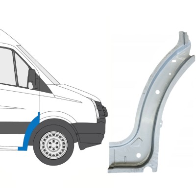 Reparaturblech innenvorderer Kotflügel für Volkswagen Crafter 2005-2017 / Rechts 15498