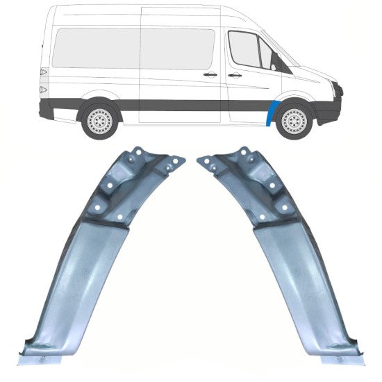 Reparaturblech Kotflügel vorne für Volkswagen Crafter 2005-2017 / Rechts 17255