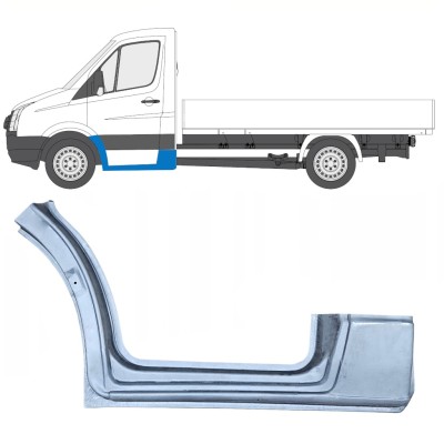 Reparaturblech Kotflügel vorne mit Schweller für Volkswagen Crafter 2005-2017 / Links 13839