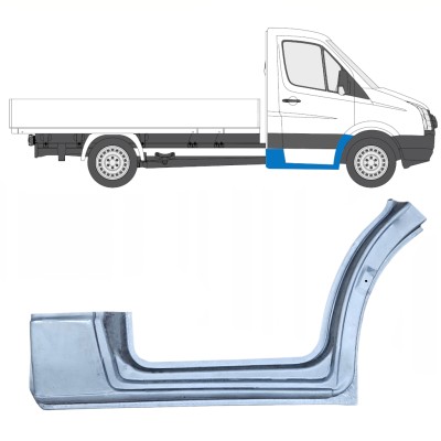 Reparaturblech Kotflügel vorne mit Schweller für Volkswagen Crafter 2005-2017 / Rechts 13838