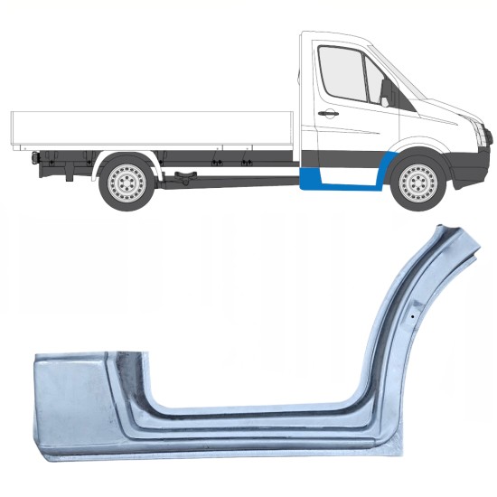 Reparaturblech Kotflügel vorne mit Schweller für Volkswagen Crafter 2005-2017 / Rechts 13838