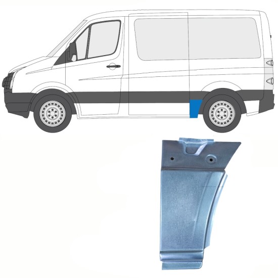 Reparaturblech Kotflügel hinten für Volkswagen Crafter 2005-2017 / Links 13940