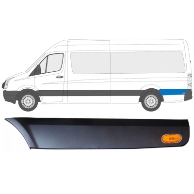 Seitenleiste hinterer Kotflügel hinter dem Rad mit Lampe für Volkswagen Crafter 2005-2017 / Links / Satz 13996