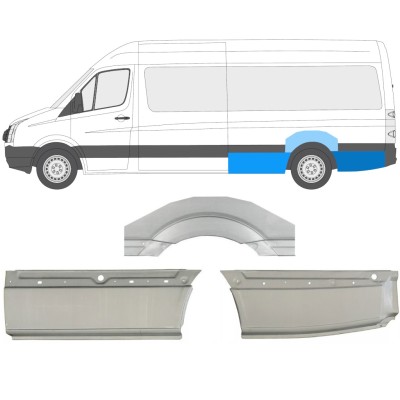 Reparaturblech Kotflügel hinten für Volkswagen Crafter 2005-2017 / Links / Satz 13944