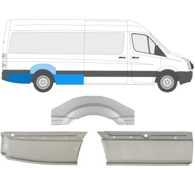 Reparaturblech Kotflügel hinten für Volkswagen Crafter 2005-2017 / Rechts / Satz 13943