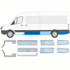 Reparaturblech-Set für Volkswagen Crafter 2005-2017 / Links+Rechts / 14492