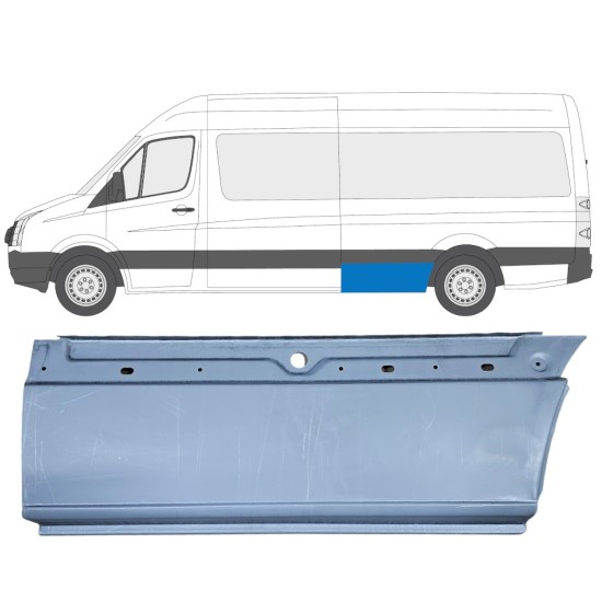 Reparaturblech Kotflügel hinten für Volkswagen Crafter 2005-2017 / Links 13446