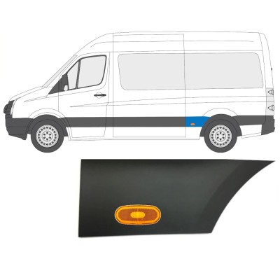 Seitenleiste hinterer Kotflügel mit Lampe für Volkswagen Crafter 2005-2017 / Links / Satz 14089