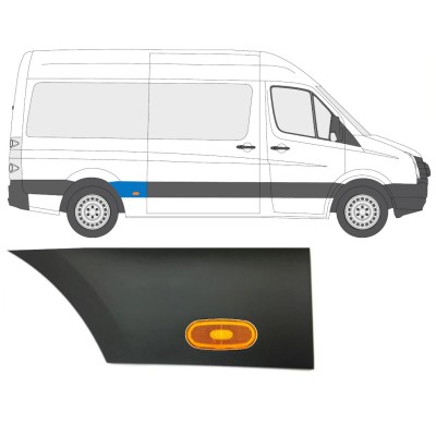 Seitenleiste hinterer Kotflügel mit Lampe für Volkswagen Crafter 2005-2017 / Rechts / Satz 14088
