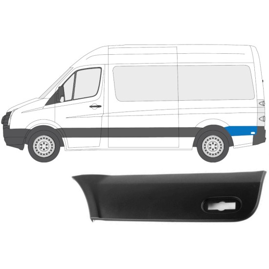 Seitenleiste hinterer Kotflügel hinter dem Rad für Volkswagen Crafter 2005-2017 / Links 13690