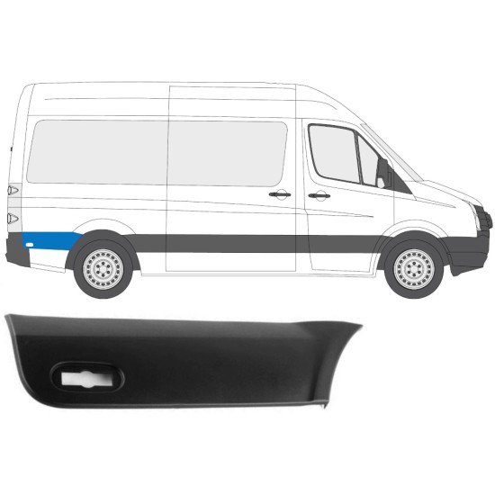 Seitenleiste hinterer Kotflügel hinter dem Rad für Volkswagen Crafter 2005-2017 / Rechts 13691