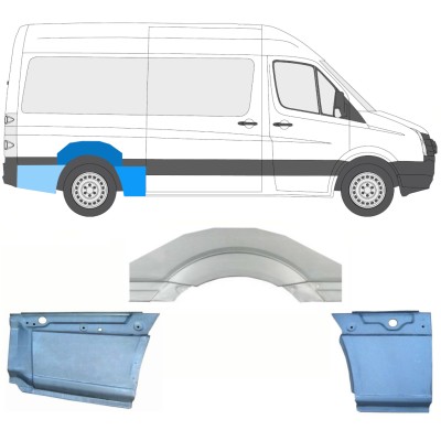 Reparaturblech Kotflügel hinten für Volkswagen Crafter 2005-2017 / Rechts / Satz 13941