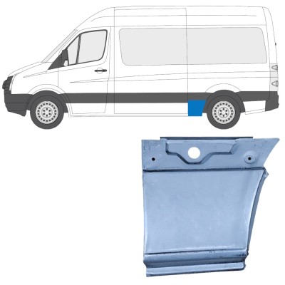 Reparaturblech Kotflügel hinten für Volkswagen Crafter 2005-2017 / Links 13450