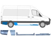Reparaturblech-Set für Volkswagen Crafter 2005-2017 / Rechts / 14502
