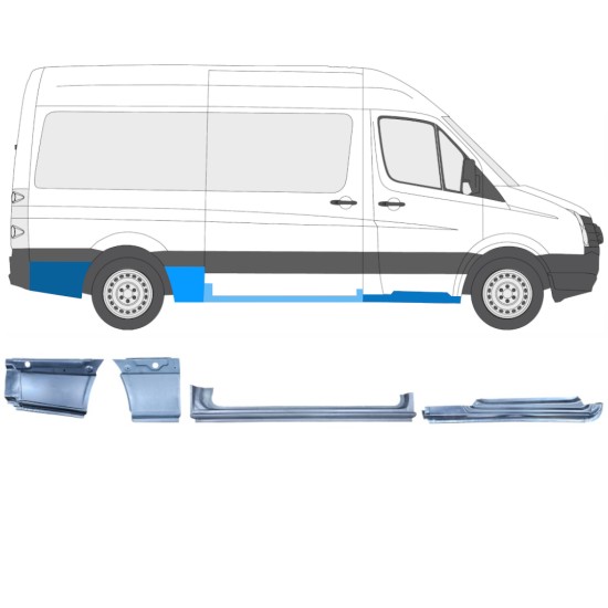 Reparaturblech-Set für Volkswagen Crafter 2005-2017 / Rechts / 14502