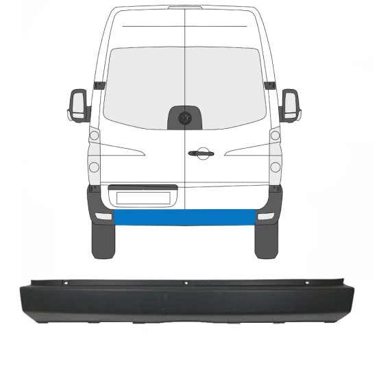 Hintere Stoßstange für Volkswagen Crafter 2005-2017 15550