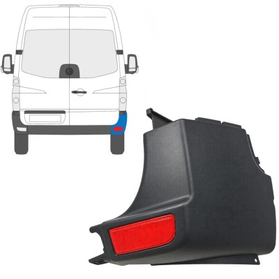 Stoßstangenecke mit Rückstrahler für Volkswagen Crafter 2005-2017 / Rechts / Satz 15553