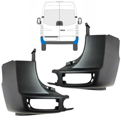 Ecke hinterer Stoßstange für Volkswagen Crafter 2005-2017 / Links+Rechts / Satz 15549