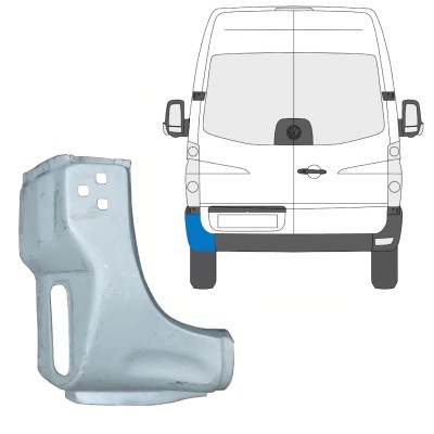 Reparaturblech Ecke hinten für Volkswagen Crafter 2005-2017 / Links 15505