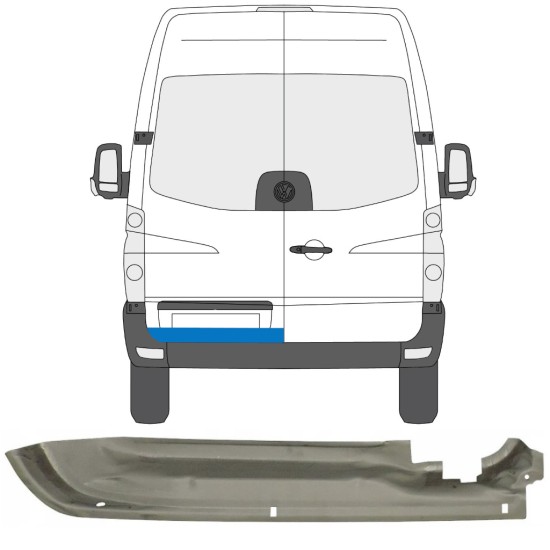 Reparaturblech hintere Tür für Volkswagen Crafter 2005-2017 / Links 13438