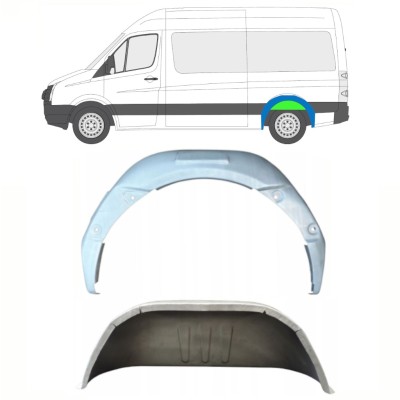 Reparaturblech Innenkotflügel hinten für Volkswagen Crafter 2005-2017 / Links / Satz 14322