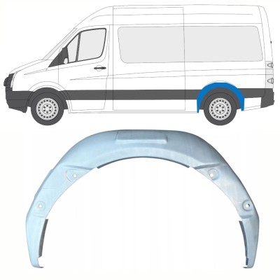 Reparaturblech Innenkotflügel hinten für Volkswagen Crafter 2005-2017 / Links 13898
