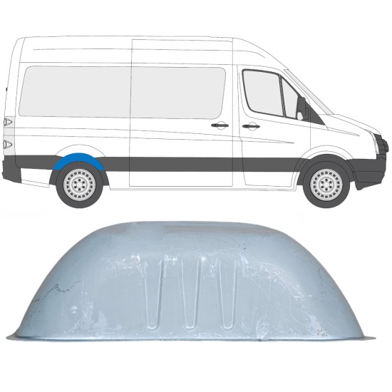 Reparaturblech hinterer Radlauf für Volkswagen Crafter 2005-2017 / Links = Rechts (symmetrisch) 13612