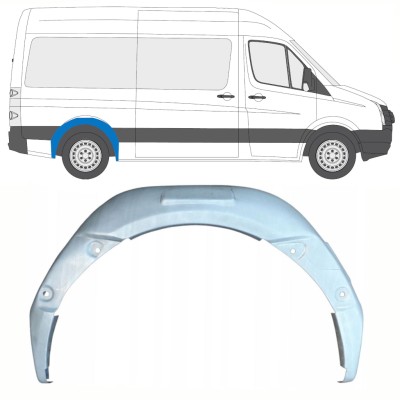 Reparaturblech Innenkotflügel hinten für Volkswagen Crafter 2005-2017 / Rechts 13897