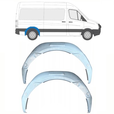 Reparaturblech Innenkotflügel hinten für Volkswagen Crafter 2005-2017 / Links+Rechts / Satz 15497