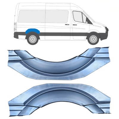 Reparaturblech Kotflügel hinten für Volkswagen Crafter 2005-2017 / Links+Rechts / Satz 16159