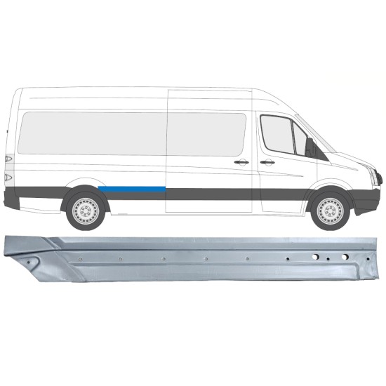 Reparaturblech Kotflügel hinten für Volkswagen Crafter 2005-2017 / Rechts 14332