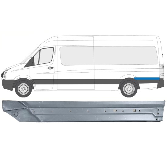 Reparaturblech Kotflügel hinten für Volkswagen Crafter 2005-2017 / Links 14333