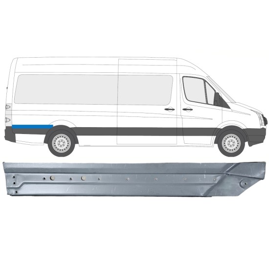 Reparaturblech Kotflügel hinten für Volkswagen Crafter 2005-2017 / Rechts 14331