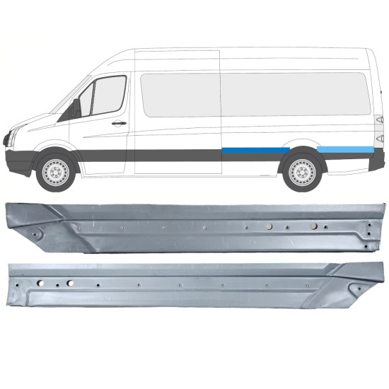 Reparaturblech Kotflügel hinten für Volkswagen Crafter 2005-2017 / Links / Satz 14501