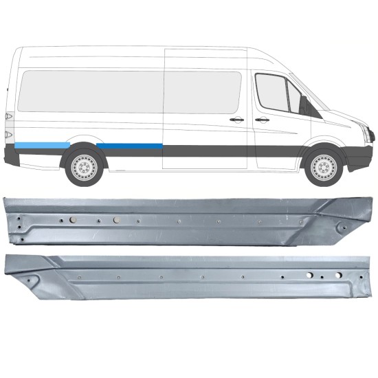 Reparaturblech Kotflügel hinten für Volkswagen Crafter 2005-2017 / Rechts / Satz 14499