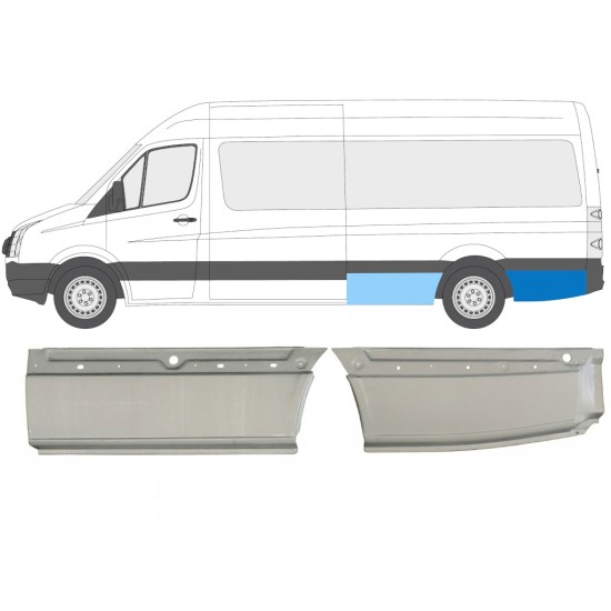 Reparaturblech Kotflügel hinten für Volkswagen Crafter 2005-2017 / Links / Satz 14127