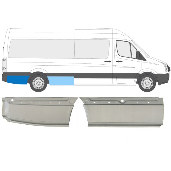 Reparaturblech Kotflügel hinten für Volkswagen Crafter 2005-2017 / Rechts / Satz 14128