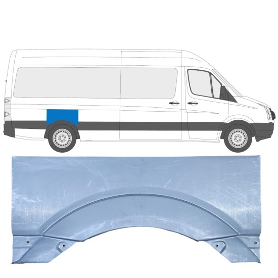 Reparaturblech Kotflügel hinten für Volkswagen Crafter 2005-2017 / Rechts 13440