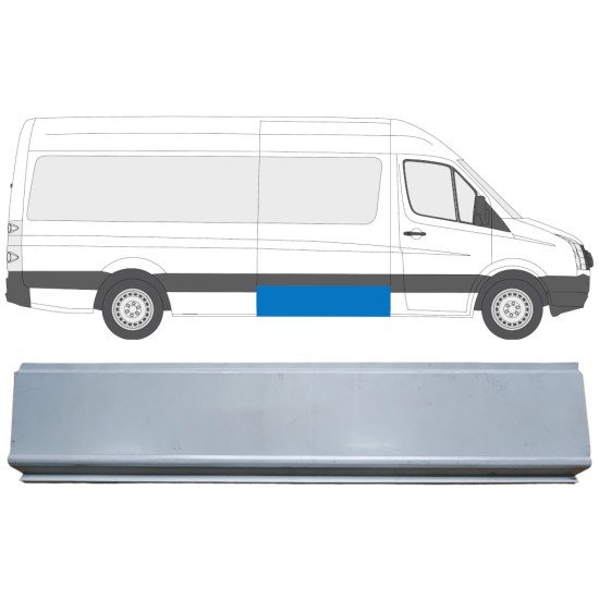 Reparaturblech Seitenwand für Volkswagen Crafter 2005-2017 / Links = Rechts (symmetrisch) 13972