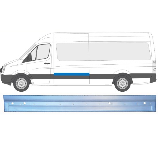 Reparaturblech Seite für Volkswagen Crafter 2005-2017 / Links 16136