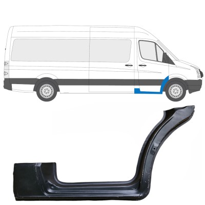 Reparaturblech Schweller vordere Tür für Volkswagen Crafter 2005-2017 / Rechts 13442