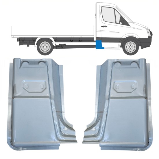 Reparaturblech Ecke hinten für Volkswagen Crafter 2005-2017 / Links+Rechts / Satz 15504