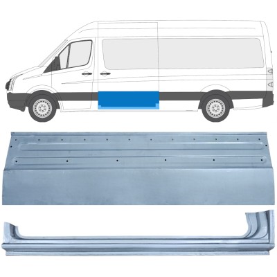 Reparaturblech Schiebetür + Schweller für Volkswagen Crafter 2005-2017 / Links / Satz 14318